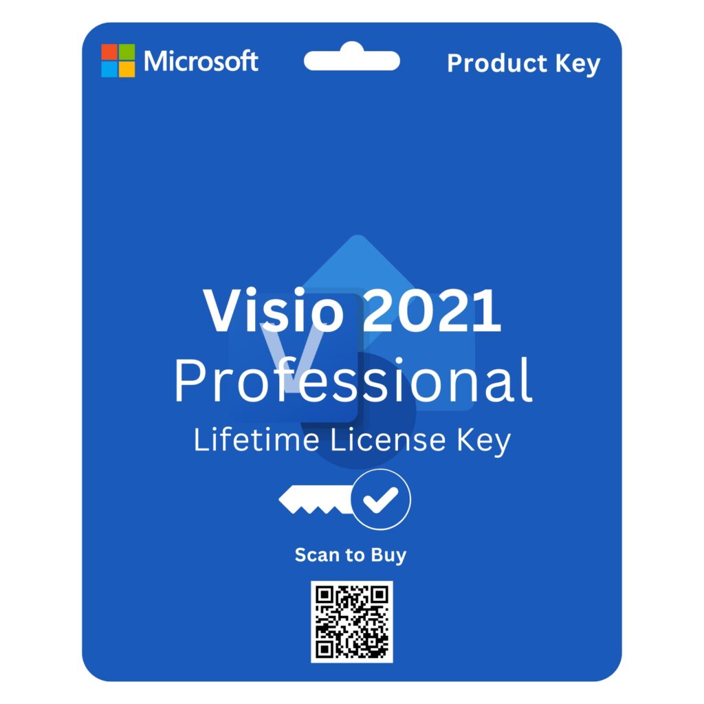 Microsoft Visio 2021 Professional Product Key - Retail, genuine activation key for advanced diagramming and business visuals