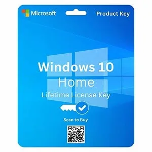 Microsoft Windows 10 Home Product Key - OEM, genuine license for lifetime activation.