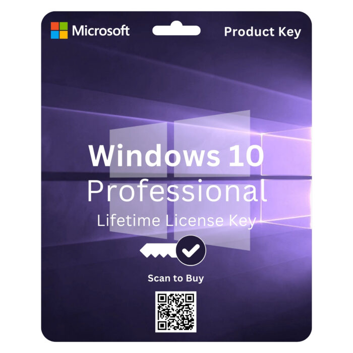 Microsoft Windows 10 Professional Product Key - OEM, lifetime activation for enhanced security and performance