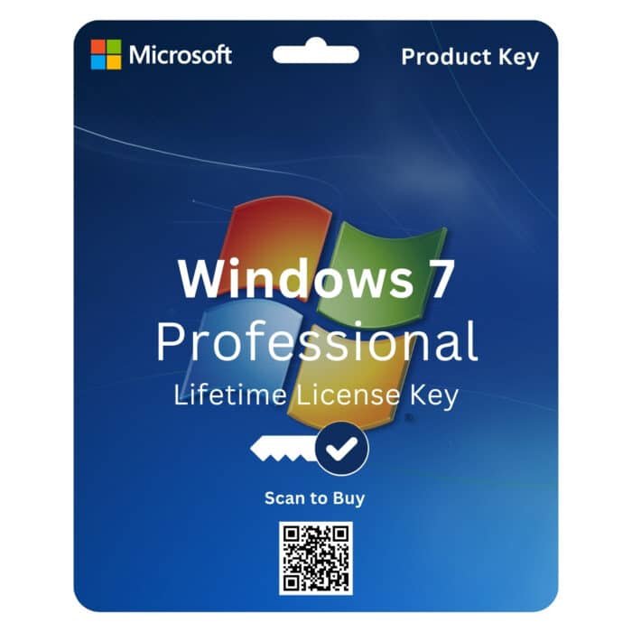 Microsoft Windows 7 Professional Product Key 32/64-bit systems, offering stability and performance