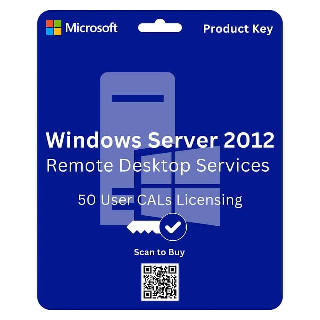 Microsoft Windows Server 2012 Remote Desktop Services 50 User CALs - RDS