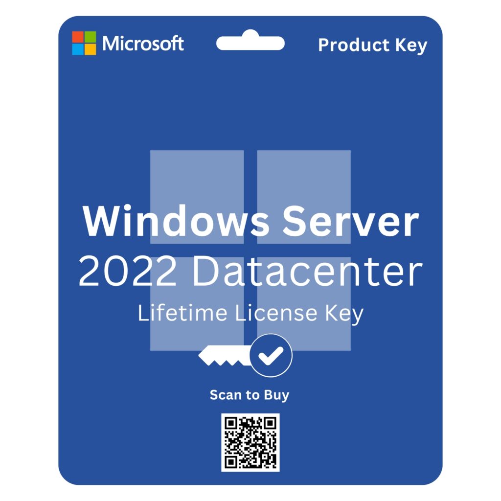 Microsoft Windows Server 2022 Datacenter License Key for enterprise-grade virtualization and scalability.