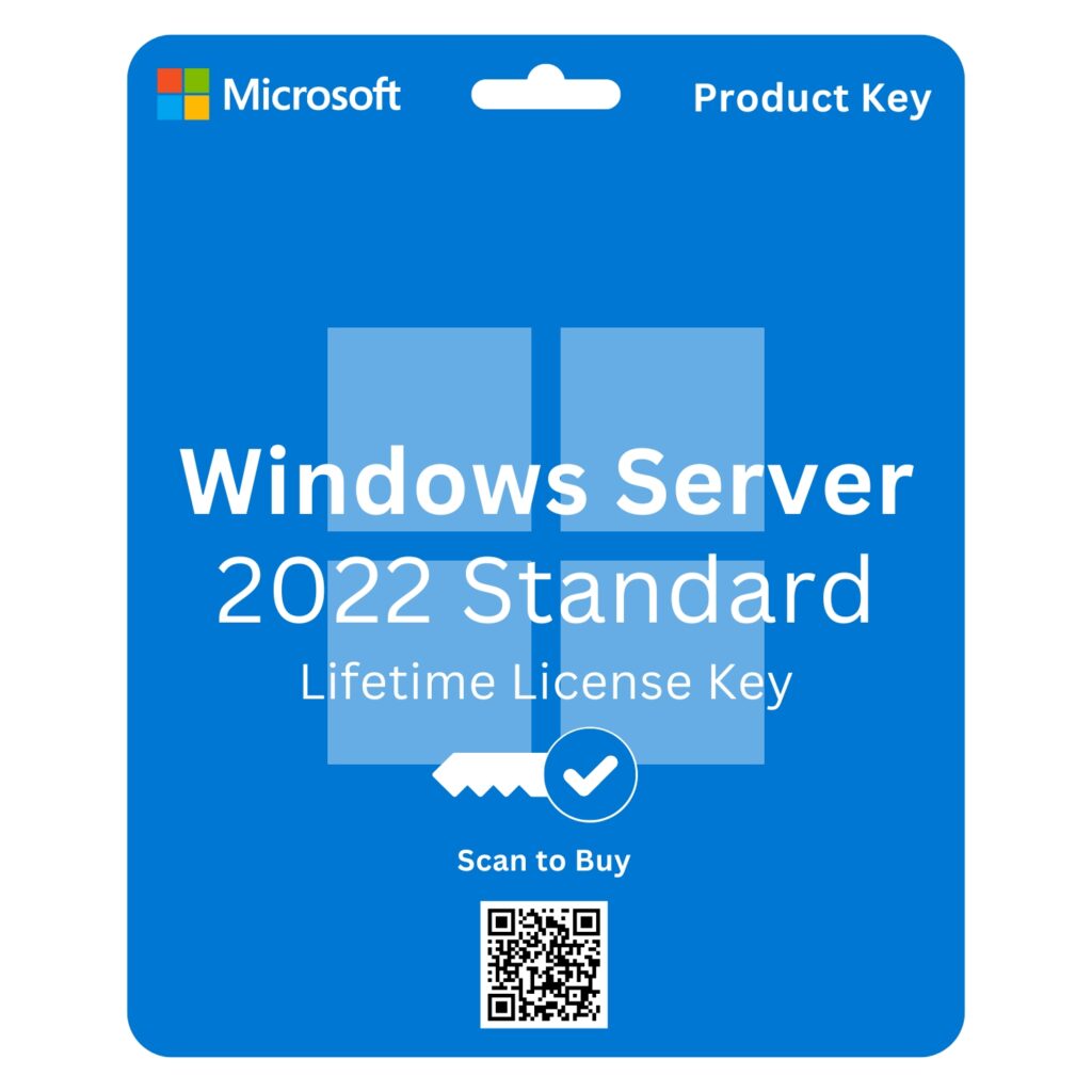 Microsoft Windows Server 2022 Standard 64-bit License Key for advanced server performance and security.