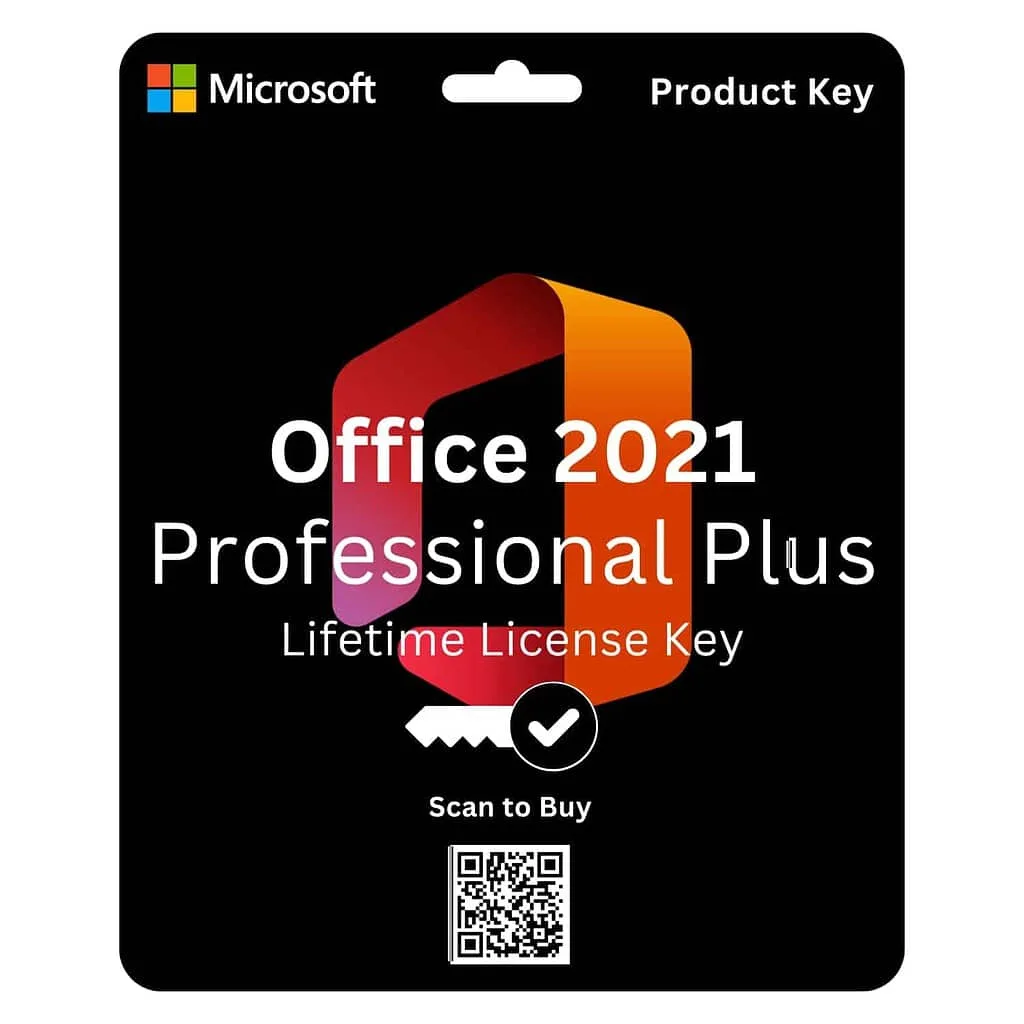 Office 2021 Professional Plus Lifetime License Key - Retail, full activation for Word, Excel, PowerPoint, and more.