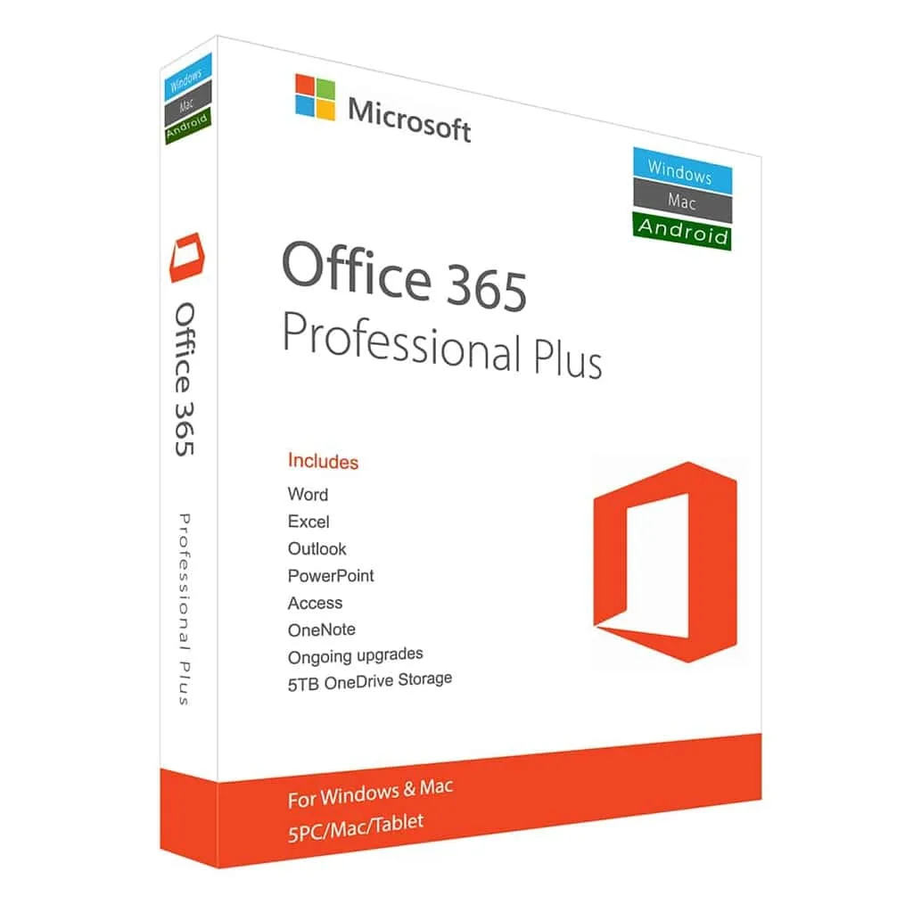 Microsoft Office 365 Pro Plus 1 Year Subscription Account 100GB Storage