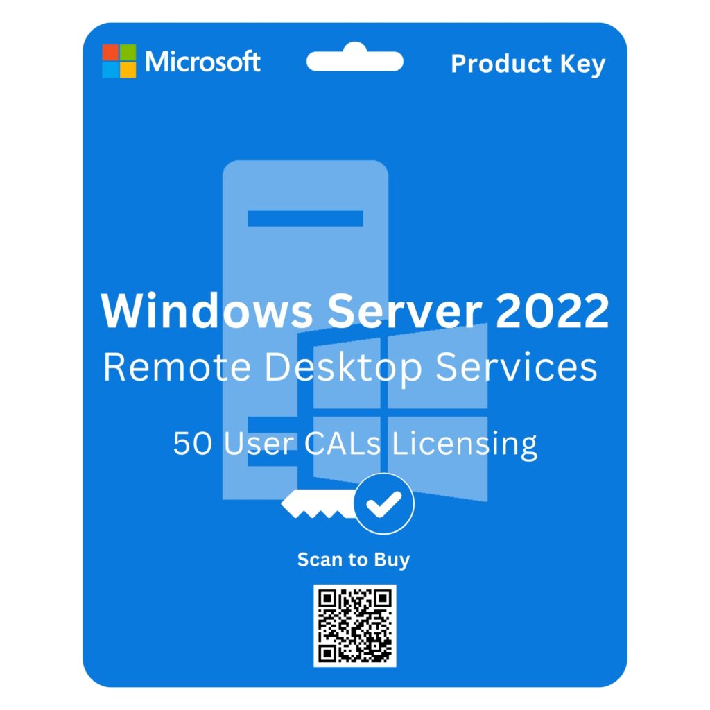 Windows Server 2022 Remote Desktop Services RDS - 50 User CAL