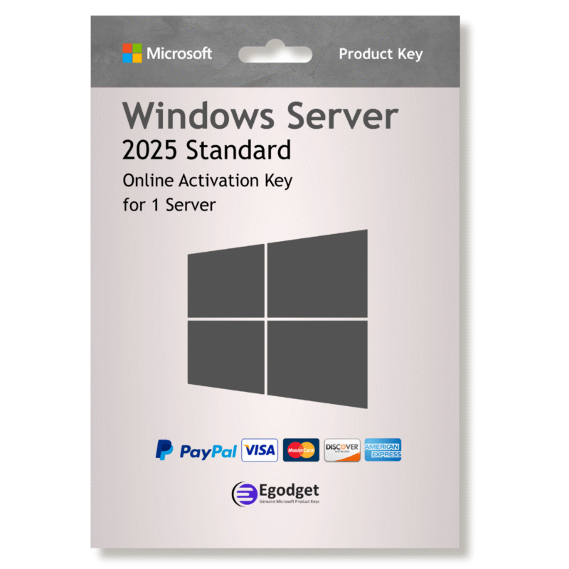 Microsoft Windows Server 2025 Standard License Key Lifetime Activation