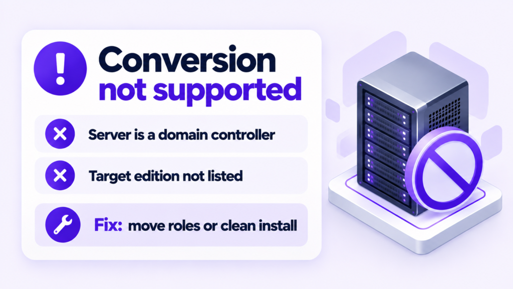 When conversion is not possible