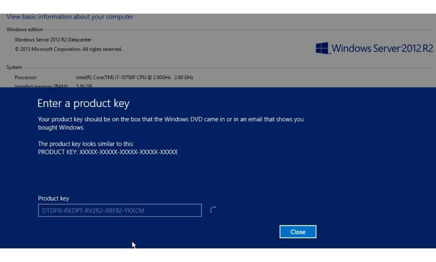 Microsoft Windows Server 2012 R2 Standard License Key